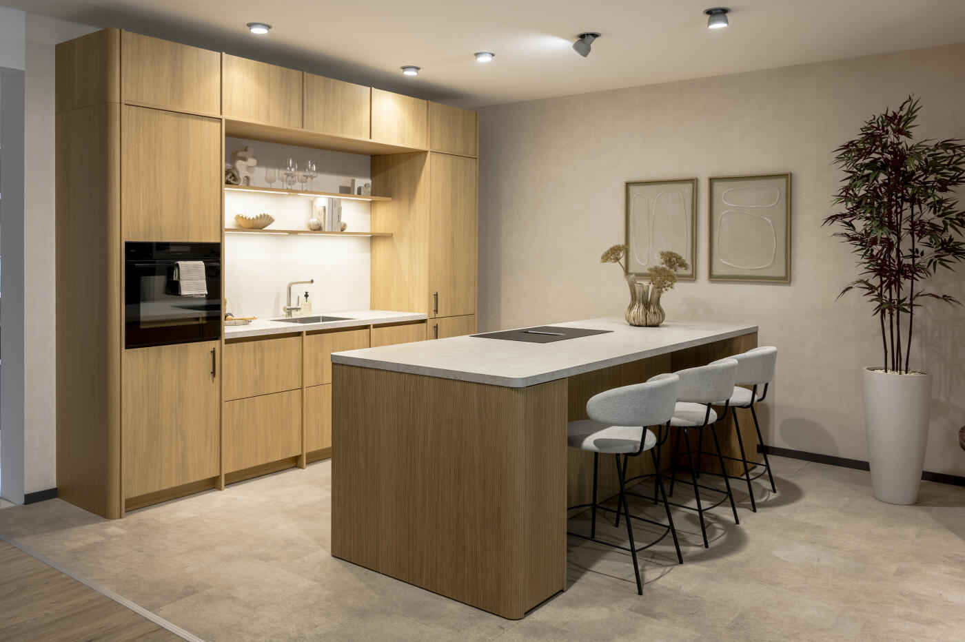 Ronde keuken - afgeronde hoek