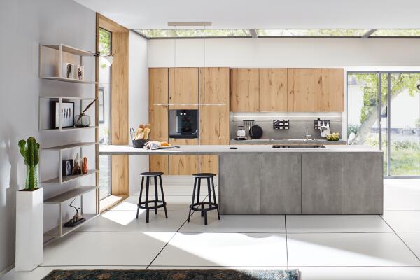 Betonnen keuken met hout modern betonlook